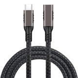 Canpay Type-C'den PD (Power Delivery) USB-C 100W Hızlı Şarj ve 20Gbps Veri Aktarımı 3Metre Uzatma Kablosu