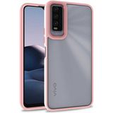 Canpay Vivo Y20 Case Kılıf Case, Kamera Lens Korumalı Elektroplatin Kaplama Sert Pc Koruyucu Colourful Platinum Serisi - Rose Gold