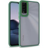 Canpay Vivo Y20 Case Kılıf Case, Kamera Lens Korumalı Elektroplatin Kaplama Sert Pc Koruyucu Colourful Platinum Serisi - Yeşil