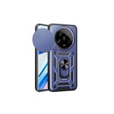 Canpay Xiaomi Mi 13 Ultra ile Uyumlu Kılıf, Sürgülü Kamera Korumalı, Manyetik Yüzük Standlı, Zırh Tank Kapak, Lacivert