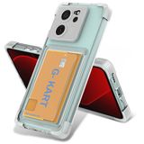 Canpay Xiaomi Mi 13T Uyumlu Kılıf Şeffaf ve Kart Saklama Kartlık Bölmeli Ultra Koruyucu Kapak