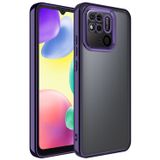Canpay Xiaomi Redmi 10C Kılıf Case, Logo Serisi, Şeffaf, Kamera Korumalı, Renkli Çizgi Tasarım, Canpay, Derin Mor