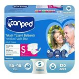 Canped 120 Adet S Belbantlı Tekstil Yüzey Hasta Bezi