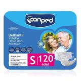Canped 120 Adet S Belbantlı Tekstil Yüzey Hasta Bezi
