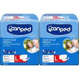 Canped Bel Bantlı Tekstil Yüzey Large-Büyük Boy 28 Adet Yetişkin Hasta Bezi