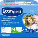 Canped Bel Bantlı Tekstil Yüzey M 18 Adet Yetişkin Hasta Bezi