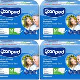 Canped Bel Bantlı Tekstil Yüzey M-Orta Boy 4x18 Adet Yetişkin Hasta Bezi