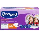 Canped Belbantlı Çocuklar İçin XS 120 Adet Tekstil Yüzeyli Hasta Bezi