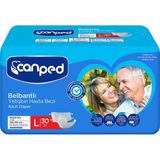 Canped Belbantlı Hasta Bezi L Beden 30'lu Yüksek Emme Gücü ve Nefes Alan Yüzey ile Güvenli Kullanım