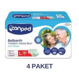 Canped Belbantlı Polietilen Büyük Boy 4×30'lu Hasta Bezi