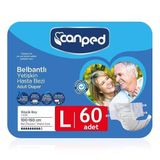 Canped Belbantlı Tekstil Yüzey Hasta Bezi, L Beden, 100-150 cm, 60 Adet