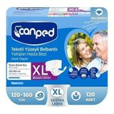 Canped Belbantlı Tekstil Yüzey Hasta Bezi XL, 120-160 cm, 120 Adet