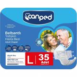 Canped Belbantlı Yetişkin Hasta Bezi Büyük Large 35 Adet