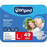 Canped Belbantlı Yetişkin Hasta Bezi Büyük Large 49 Adet