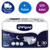 Canped Belbantlı Yetişkin Hasta Bezi Gece Large 30'lu (120 Adet)
