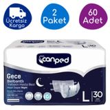 Canped Belbantlı Yetişkin Hasta Bezi Gece Large 30'lu (60 Adet)