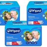 Canped Büyük Boy Large 90 Adet Belbantlı Tekstil Yüzeyli Hasta Bezi