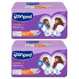 Canped Çocuklar İçin Bel Bantlı Tekstil Yüzeyli 2x30 60 Adet XS Hasta Bezi
