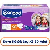 Canped Çocuklar Için Belbantlı Hasta Bezi Xs Beden 30 Adet - Beyaz