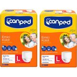 Canped Emici Külot Büyük Boy L 30'lu 2 Paket 60 Adet Beyaz Hasta Bezi 10 Damla Koruma