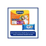 Canped Emici Külot Extra Büyük Boy XL 28 Adet, Vücut Temizleme Mendili 48 li Hijyen Seti