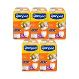 Canped Emici Külot Hasta Bezi XL, Ekstra Büyük Boy, 130-170 cm Bel Ölçüsü, 35 Adet (5 Paket x 7)