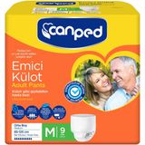 Canped Emici Külot, M Beden, 85-125 cm Bel Ölçüsü, 9'lu Paket