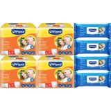 Canped Emici Külot Pants Yetişkin Bezi L - Büyük - Large 14 Adet - Temizleme Havlusu (8Li Set)