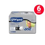 Canped Erkek Orta Boy M Beden 12'li 6 Paket Mesane Pedi