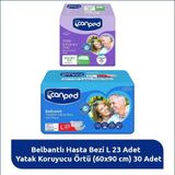 Canped Hasta Bakım Seti L – Belbantlı Bezi & Yatak Örtüsü
