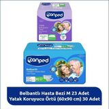 Canped Hasta Bakım Seti M – Belbantlı Bezi & Yatak Örtüsü