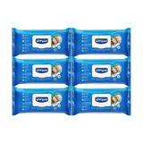 Canped Hasta Vücut Perine Temizleme Islak Mendil Havlu 48 Yaprak Xl (6 Lı Set) Plastik Kapaklı - Standart