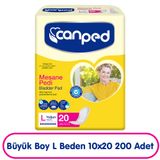 Canped L Beden 20x10 200 Adet Mesane Pedi