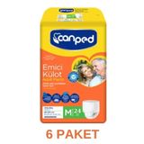 Canped M 6x24 Adet Emici Külot Yetişkin Hasta Bezi