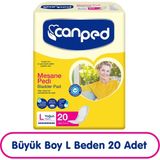 Canped Mesane Pedi L Beden Yoğun 20 Adet Cilt Dostu Özellikli Beyaz Bez