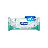 Canped Perine Bölgesi Temizleme Havlusu, 50'li x8 Paket, pH 5.5, 30x32cm