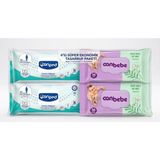 Canped Perine Bölgesi Temizleme Havlusu X2 50'li +Canbebe Temizleme Havlusu X2 56'lı