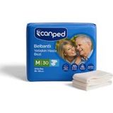 Canped Tekstil Yüzeyli Belbantlı Bağlamalı Orta Boy Medium 30'Lu Hasta Bezi