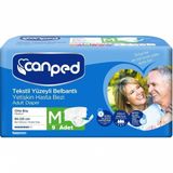 Canped Tekstil Yüzeyli Belbantlı Yetişkin Hasta Bezi Orta Boy 9 Adet