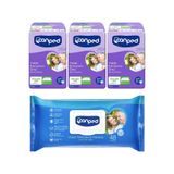 Canped Yatak Koruyucu 60x90 cm 30 Adet + Vücut Temizleme Mendili 1 Paket
