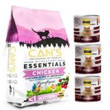 Can's Cat Kitten Tavuk Etli 12 kg Yavru Kedi Maması + 3'lü Konserve Mama