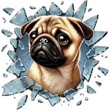 CANSA Fulcar French Bulldog Araç Stickerı