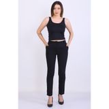 Canseven Fashion Kadın Yüksek Bel Kalem Kesim Siyah Pantolon - Şık ve Rahat