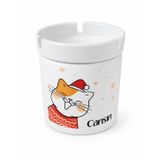 Cansın İsimli Kedi Temalı Seramik Küllük, 9x8x8 cm | Süblimasyon Baskı, 2 Taraflı Baskı, Koruyucu Kutuda, Elde Yıkama Önerilir, Dekoratif Tasarım