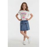 Cansın Mini Ekru Balerin Desenli Badili Jean Etekli Kız Çocuk 2li Takım 24565 - 2 - 3 Yaş