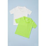 Cansın Mini Erkek Bebek Polo Yaka 2'li Kısa Kol Tişört
