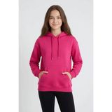 Cansın Mini Fuşya Kız Çocuk Kanguru Cepli Şardonlu Kapüşonlu Sweatshirt 24691 - 12 - 13 Yaş