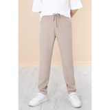 Cansın Mini Kahve Duble Paça Erkek Çocuk Jogger Kumaş Pantolon 20057