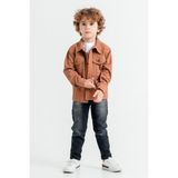 Cansın Mini Kahverengi Jean Ceketli Erkek Çocuk Pantolonlu 3lü Takım 17705 - 1 - 2 Yaş