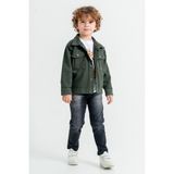 Cansın Mini Koyu Yeşil Jean Ceketli Erkek Çocuk Pantolonlu 3lü Takım 17706 - 1 - 2 Yaş